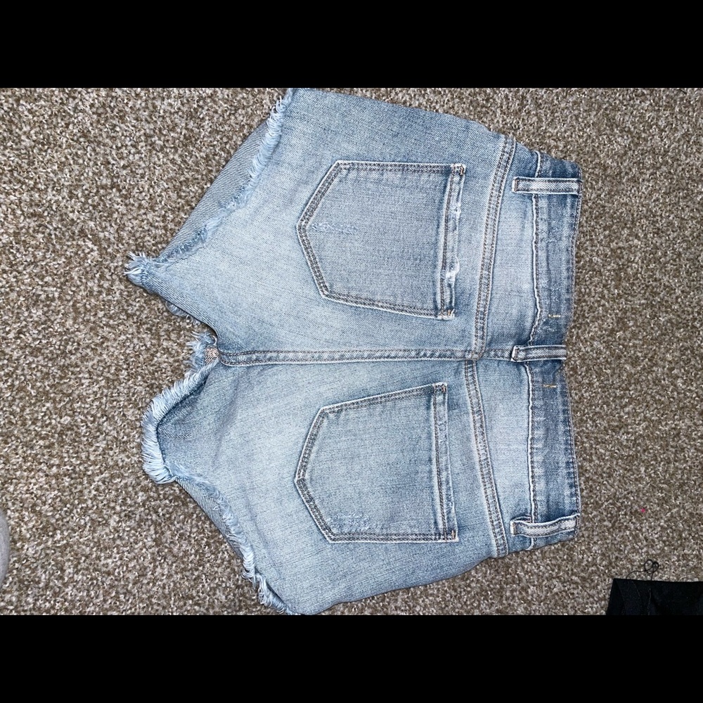 High Rise Ripped Jean Shorts - Picture 3 of 3